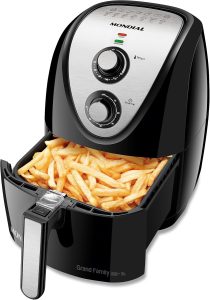 Fritadeira Sem Óleo Air Fryer 5L, Mondial, Preto/Inox, 1900W, 220V – AFN-50-BI