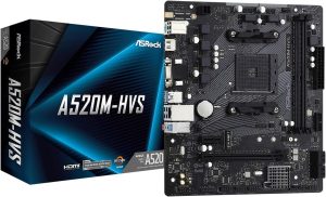 Placa Mãe AsRock A520M-HVS (AM4/DDR4/HDMI/VGA/M.2/USB3.2)