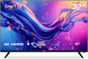 Smart TV LED 32″ HQ HD 3 HDMI 2 USB WI-FI Android 11 Design Slim