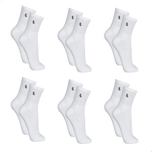 Kit 6 Pares de Meia Lupo Cano Médio Atoalhada Punho Canelado