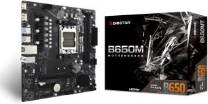 Placa mãe AM5 Biostar B650MT (M-ATX/DDR5/M.2/USB-C)