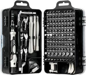 135 em 1 Conjunto de Chaves de Fenda de Precisão Kit de Ferramentas de Reparo (Preto)