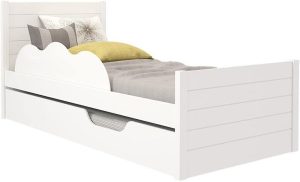 Cama Bibox 100% Mdf com Rodizios com Travas Elza Branco – Cimol