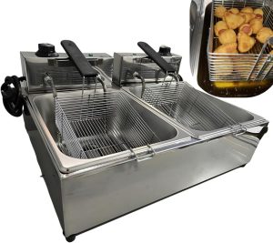Fritadeira Elétrica Industrial 2 Cubas 14 L c/cabo de proteção (220, Volts)