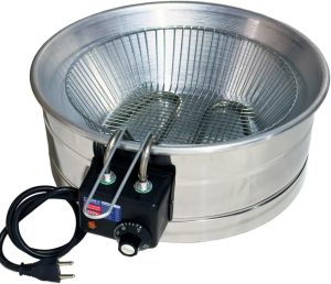 Fritadeira Elétrica Industrial Tacho Redondo 10L – Pastel, Coxinha, Kibe, Batata (220v)