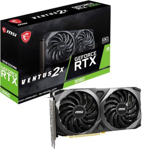 MSI Placa gráfica GeForce RTX 3060 12 GB 15 Gbps GDRR6 192-Bit HDMI/DP PCIe 4 Torx Twin Fan Ampere OC Graphics Card