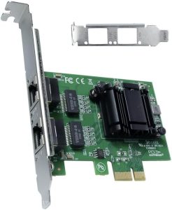 Placa De Rede Dual Port 10/100/1000 PCI-E com Suporte Low Profile – PRV2P1000E – Vinik