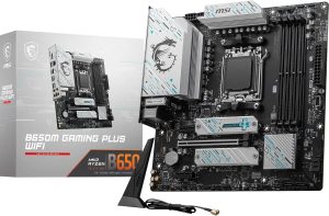 Placa Mãe MSI B650M GAMING PLUS WIFI (AM5/4xDDR5/HDMI/DisplayPort/M.2/USB 3.2)