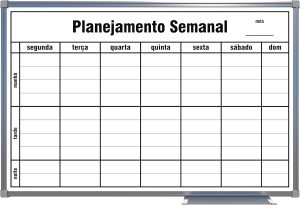 Souza & Cia Quadro Branco Standard Semanal 60cm X 40cm – Moldura Alumínio Standard, 1134