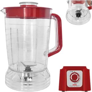 Copo Serve P/Arno Power Max 1000w/ Arno Mult Chef 600w 4 Em 1 Cristal Tampa Preta (VERMELHO)