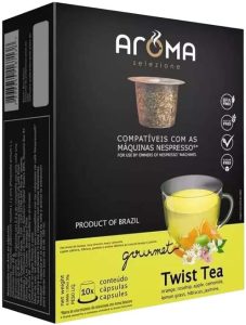 Aroma Selezione Cápsulas De Chá Twist Tea Aroma Compatível Com Nespresso Contém 10 Cápsulas