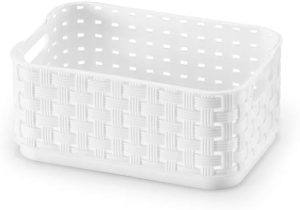 Arthi Rattan Caixa Organizadora, Branco, 520 ml
