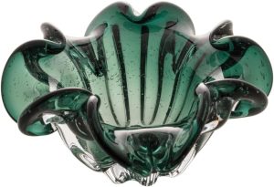CENTRO DE MESA DE VIDRO WOLFF 21x10CM ITALY VERDE ESMERALDA