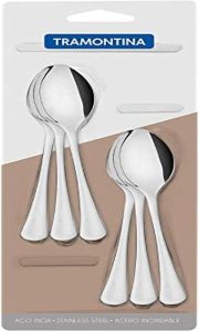 Conjunto de colheres para chá Tramontina Havana aço inox 6 pç.