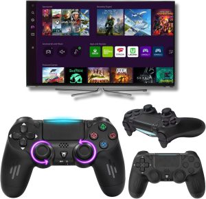 Controle Para TV Samsung Cu8000 Cu7700 Au7700 Bu7700 Bu8000 Gaming Hub Game Pass Geforce Now 3 Em 1 Crystal UHD 4K Qled LG TCL Phillips Android Google TV Tyzen