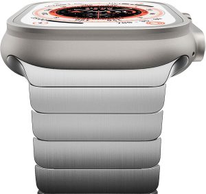 EPULY Pulseira de metal de aço inoxidável compatível com Apple Watch Ultra 2 de 49 mm, 45 mm, 44 mm, 42 mm, 41 mm, 40 mm e 38 mm, para Apple Watch Series SE/8/7/6/5/4/3/2/1