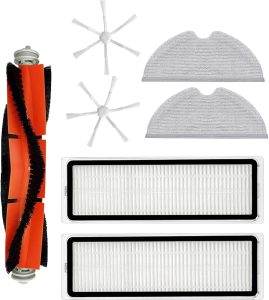 HMHAMA Kit de acessórios de pano de esfregão HEPA escova lateral principal de substituição para peças de substituição de aspirador de pó Mijia 2C STYTJ03ZHM