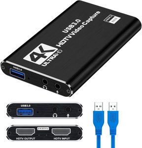 Placa De Captura De Video HDMI 4K Nintendo Switch Placa de Captura USB 3.0 1080P 60FPS Full HD Para PC Streaming Live PS5 PS4 Xbox Placa De Captura Externa