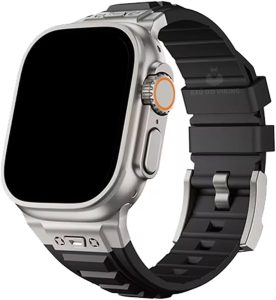 Pulseira Silicone Robusta Square Compatível com Apple Watch Ultra