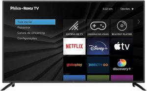 Smart TV LED 55″ 4K UHD Philco PTV55G52R2C – Roku, Wifi, USB