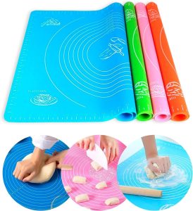 Tapete de Silicone Culinário Antiaderente Com medidas em Laterais e Circulos em Diametro Para Abrir Massa Não Gruda Altamente Resistente ao Calor e Frio Grande BAnpinSH