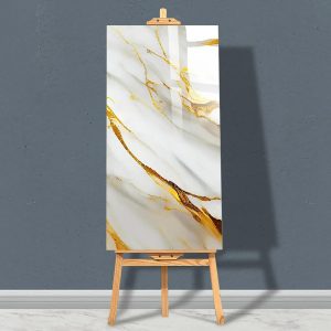 10 Placas Adesiva Mármore Parede Painel Dourado Revestimento 3D 30x60cm Decorativo Triboshop Premium