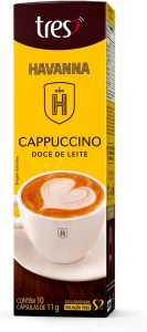 3 Corações Cápsula De Cappuccino Doce De Leite Havanna TRES – 10 unidades