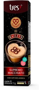 3 Corações Cápsula Supremo Macchiato Baileys TRES – 10 unidades