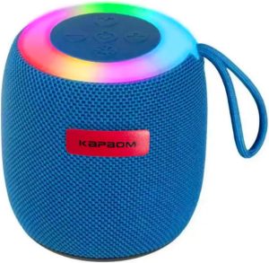Caixa de Som Bluetooth, Sem fio Portátil com Som Estéreo de 5 W, IPX6 à Prova d’água, Bluetooth 5.3, luz LED, for Outdoor & Indoor, Beach, Camping (Azul)