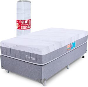 Cama Box Solteiro Colchão Vácuo Infinity 88x188x64 Premium BF Colchões