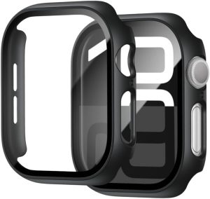 Capinha Case Capa Bumper extreme 2 em 1 Com Vidro Embutido Premium compatível com relogio Apple Watch Series 10,series 9,series 8 46MM e 45MM 44MM (45MM)