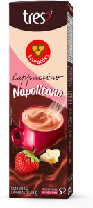 Capsula de Cappuccino Napolitano TRES 3 Corações 10 unid