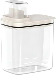 Dispenser De Sabão Flow 1,5L Organizador De Lavanderia Multiuso – para Sabão em Pó, Sabão Líquido, Amaciante, Alvejante, com Dosador, Praticidade, Organize sua Lavanderia