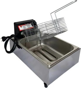 Fritadeira Elétrica Industrial Cuba Aço Inox 5 Litros (110V) 50°C à 300°C 2500 Watts Fritinox