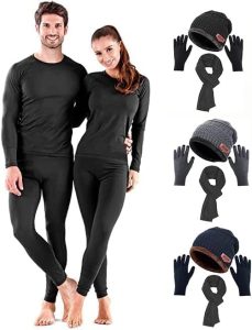 Kit Frio Conjunto Termico Pelinho Elasticidade Segunda Pele Unissex com touca luva e cachecol