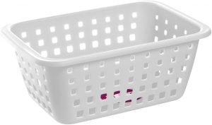 Ordene – Cesto Plástico Organizador Grande de 5,2​​ Litros, Cor Branca, Linha Log