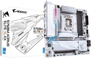 Placa Mãe Gigabyte B760M AORUS ELITE X AX WIFI BRANCA (LGA 1700/4xDDR5/HDMI/DP/M.2/USB 3.2)