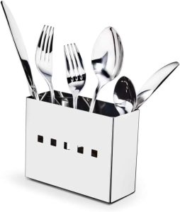 Porta Talheres Aço Inox para Escorredor de Pratos e Louças Cozinha Mak-Inox