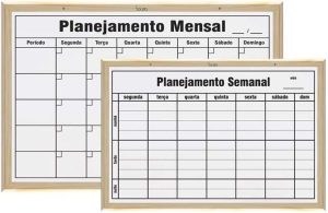 QUADRO BRANCO MENSAL MAD 60X40 PINUS LUXO