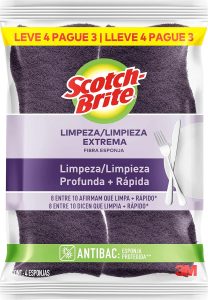 Scotch-Brite, 3M, Esponja de Louças, Limpeza Extrema – Leve 4 Pague 3