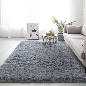 Tapete Felpudo 1,40 X 2,00 Peludo 40mm de Pelagem – Cinza Mesclado.