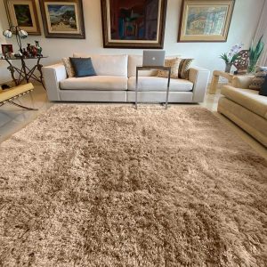 Tapete para Sala e Quarto Felpudo Cronos Casa Dona 200×300 cm Caramelo