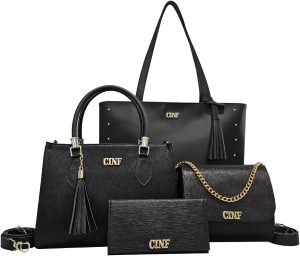 Kit Bolsa Feminina Sacola Grande + Bolsa Média + Tira Colo + Carteira